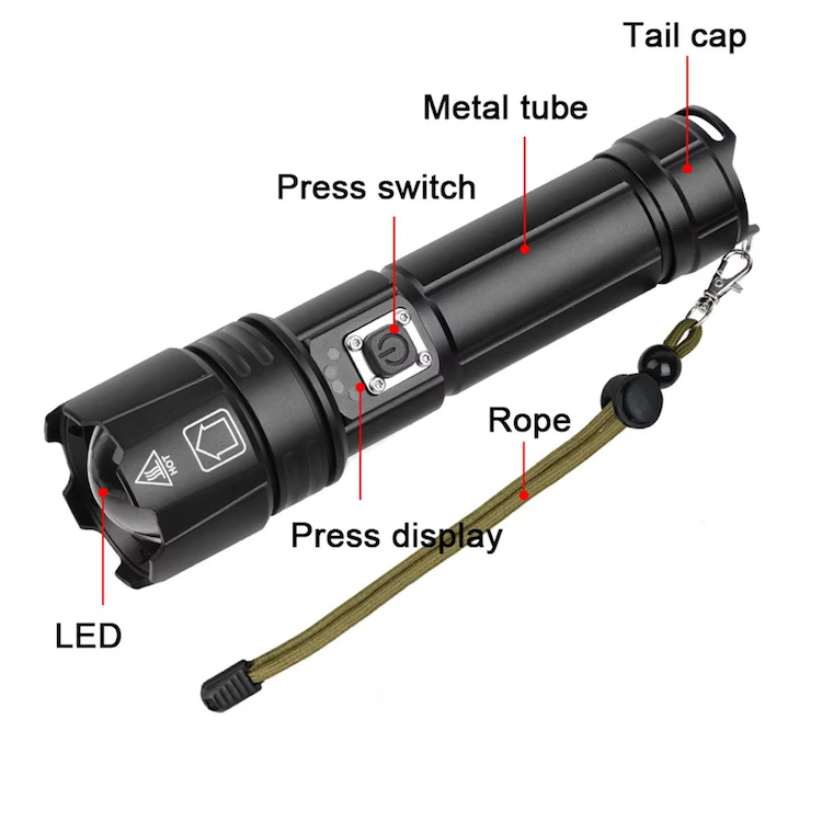 P50 Flashlight, P70 Light, P70 Lamp, P70 Torch, Camping Torch, LED Flashlight, Camping Light,  Night Torch, Rechargeable Flashlight, Camp Lamp, SOS Light, Emergency Light, Night Light, High Lumens Light, COB Light